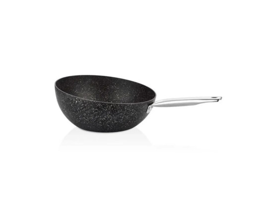 Сковорода FALEZ BLN3030 BLACK LINE S.S HANDLE BOMERANG WOK PAN 30CM 