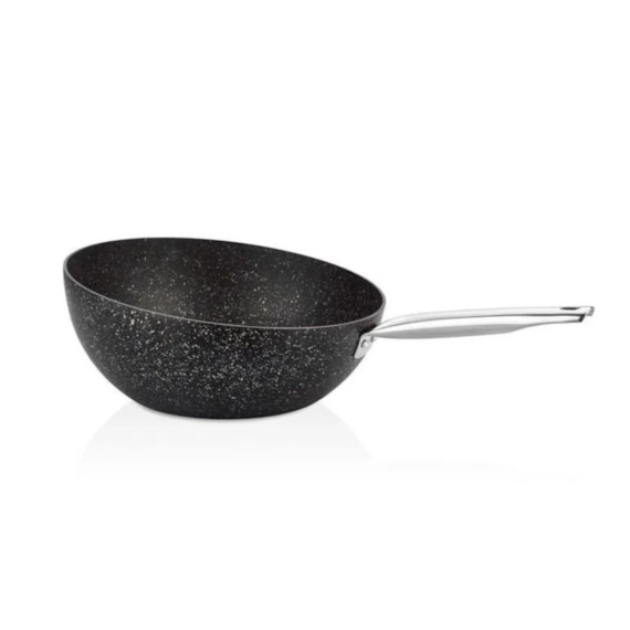 Թավա FALEZ BLN3030 BLACK LINE S.S HANDLE BOMERANG WOK PAN 30CM 