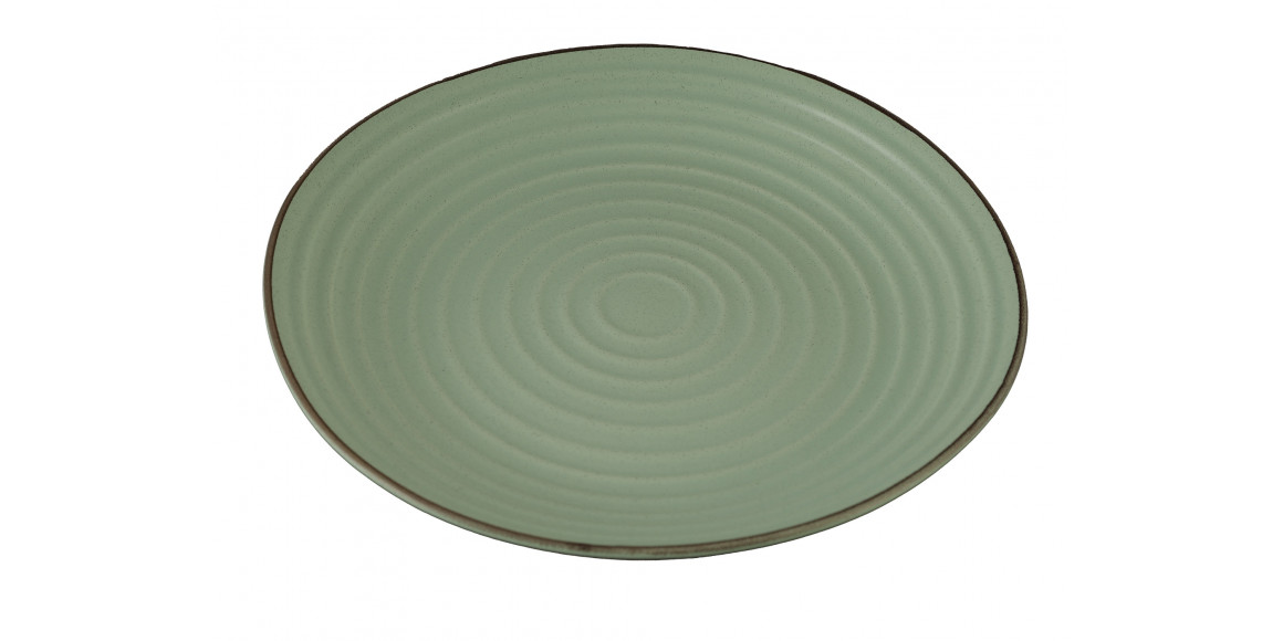 Тарелка LAROSE YYHX-01 CIRCLE EMBOSSMENT LIGHT GREEN DINNER 26CM 