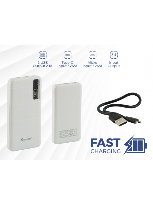 Power bank YOSONDA YXD-A169 10000 mAh (WH) 