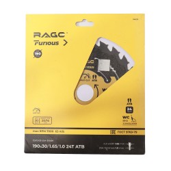 Отрезной диск RAGE 190X30/1.65/1.0 24T (032268-572)