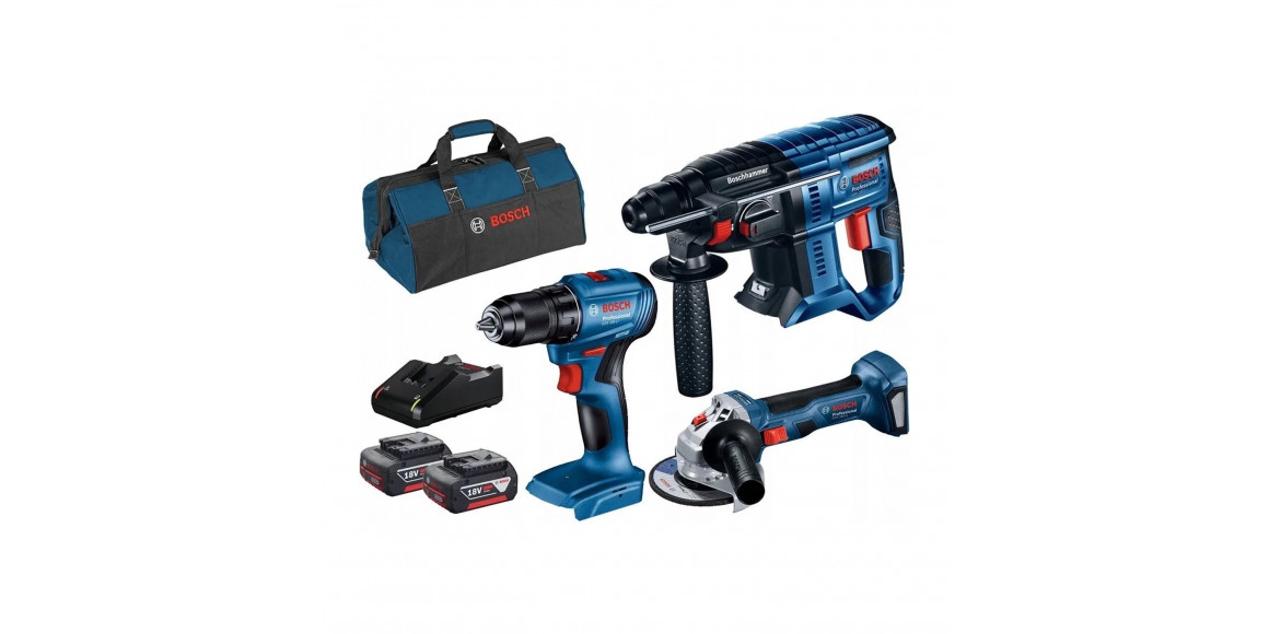 El. tools set BOSCH GSR185LI+GWS180LI+GBH180LI 