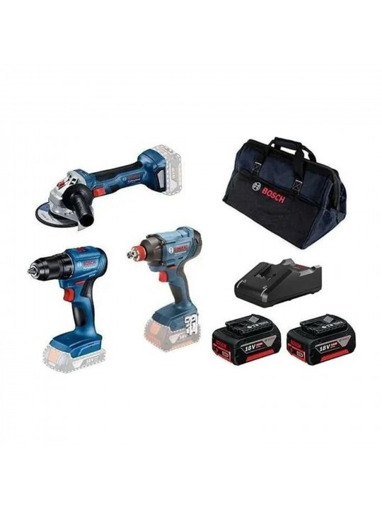 Էլ. գործիքների հավաքածու BOSCH GSR185LI+GDX180LI+GWS180LI 