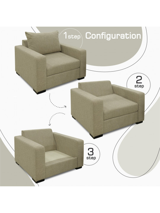 Բազկաթոռ HOBEL ANGEL 1 BUKLE BEIGE /BENORRY 1002 (1) 