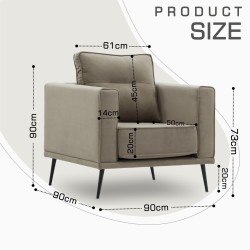 Кресло HOBEL ARMANDO 1 STR BLACK 20/ CAPPUCCINO LEONARDO 5 (1) 