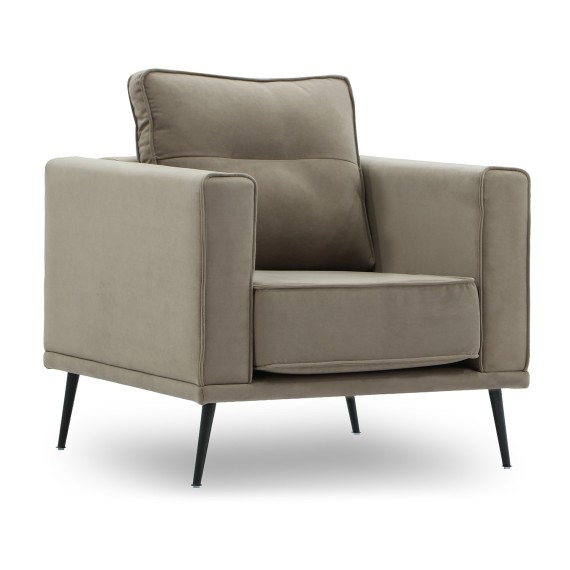 Armchair HOBEL ARMANDO 1 STR BLACK 20/ CAPPUCCINO LEONARDO 5 (1) 