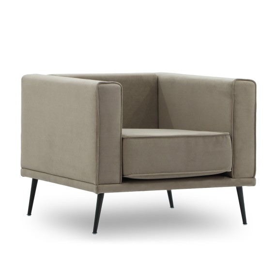 Armchair HOBEL ARMANDO 1 STR BLACK 20/ CAPPUCCINO LEONARDO 5 (1) 