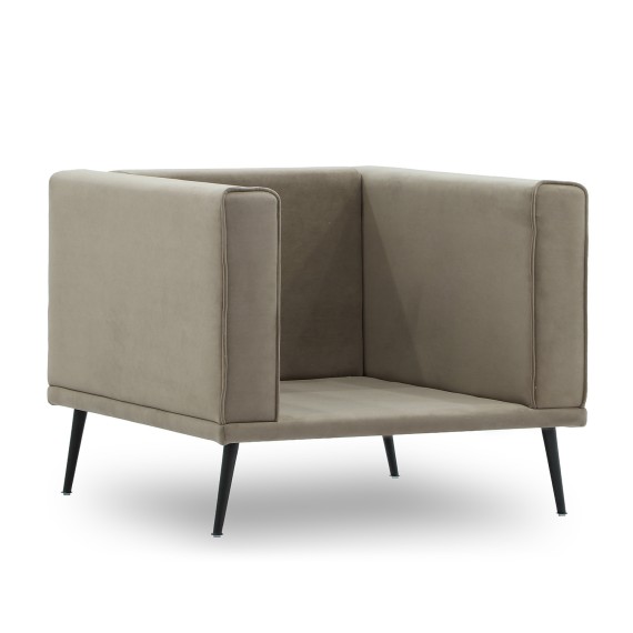 Armchair HOBEL ARMANDO 1 STR BLACK 20/ CAPPUCCINO LEONARDO 5 (1) 
