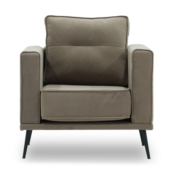 Armchair HOBEL ARMANDO 1 STR BLACK 20/ CAPPUCCINO LEONARDO 5 (1) 