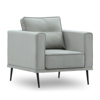Բազկաթոռ HOBEL ARMANDO 1 STR BLACK 20/ GREY LEONARDO 14 (1) 