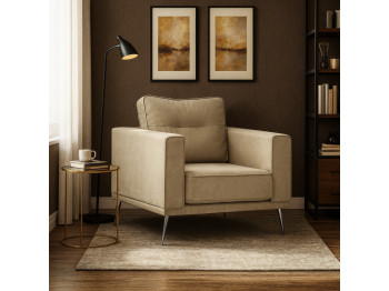 Բազկաթոռ HOBEL ARMANDO 1 STR CHROM 18SM/BEIGE SCANDI 4 (1) 