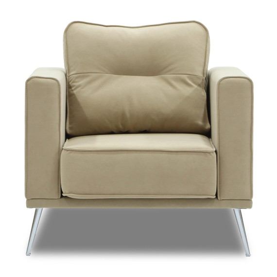Armchair HOBEL ARMANDO 1 STR CHROM 20SM/CREAM LEONARDO 3 (1) 
