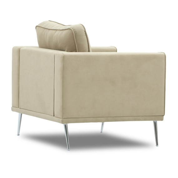 Armchair HOBEL ARMANDO 1 STR CHROM 20SM/CREAM LEONARDO 3 (1) 