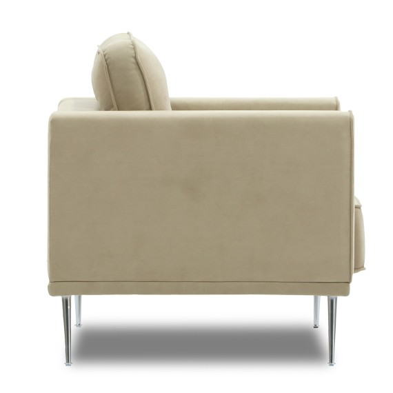 Armchair HOBEL ARMANDO 1 STR CHROM 20SM/CREAM LEONARDO 3 (1) 