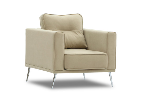 Armchair HOBEL ARMANDO 1 STR CHROM 20SM/CREAM LEONARDO 3 (1) 