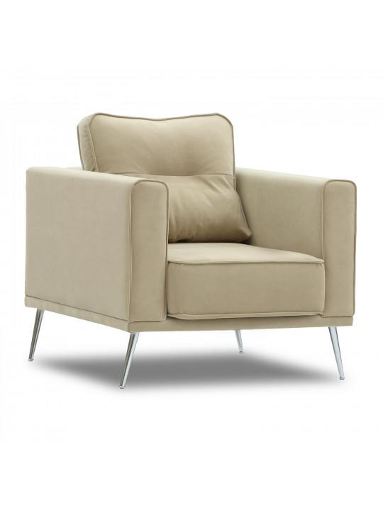 Բազկաթոռ HOBEL ARMANDO 1 STR CHROM 20SM/CREAM LEONARDO 3 (1) 