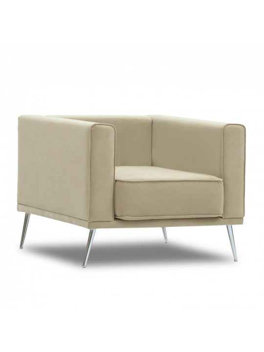 Բազկաթոռ HOBEL ARMANDO 1 STR CHROM 20SM/CREAM LEONARDO 3 (1) 