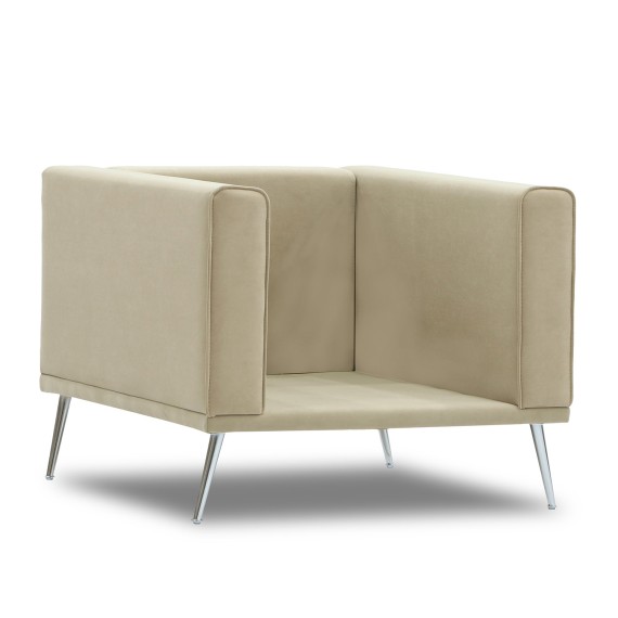Armchair HOBEL ARMANDO 1 STR CHROM 20SM/CREAM LEONARDO 3 (1) 
