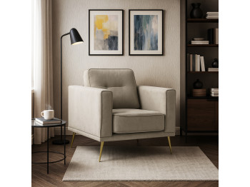 Բազկաթոռ HOBEL ARMANDO 1 STR GOLD 20SM/CAPPUCCINO LEONARDO 4 (1) 