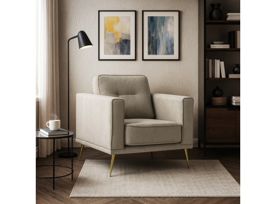 Բազկաթոռ HOBEL ARMANDO 1 STR GOLD 20SM/CAPPUCCINO LEONARDO 4 (1) 