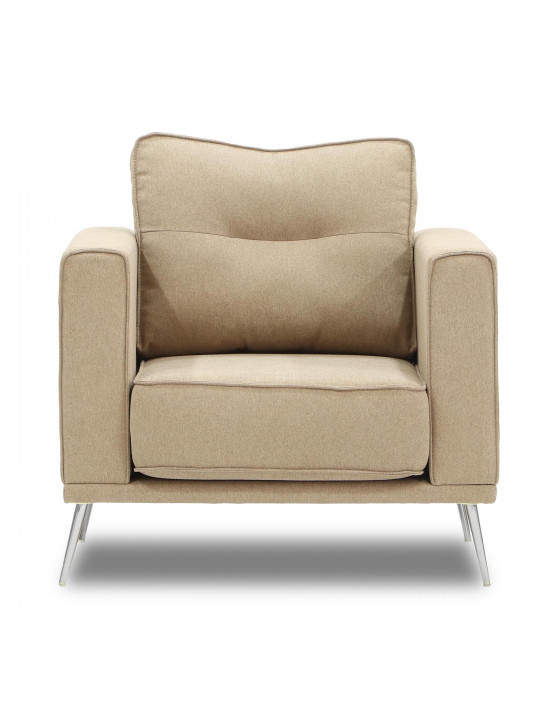 Кресло HOBEL ARMANDO 1 STR CHROM 18SM/BEIGE SCANDI 4 (1) 