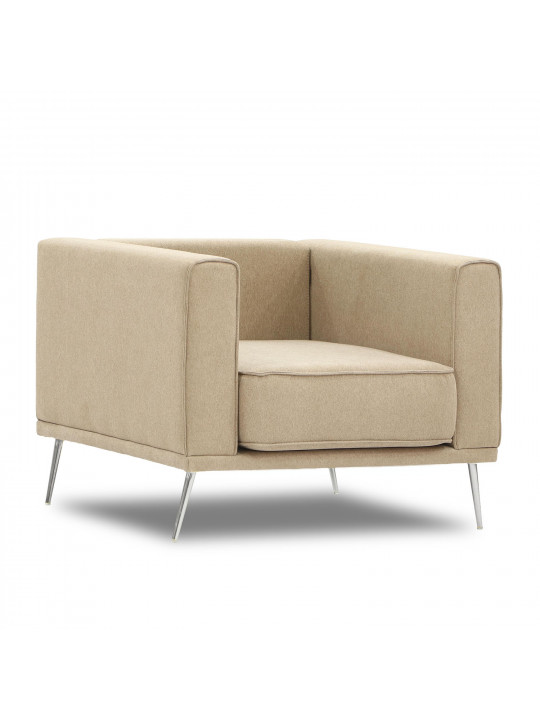Кресло HOBEL ARMANDO 1 STR CHROM 18SM/BEIGE SCANDI 4 (1) 