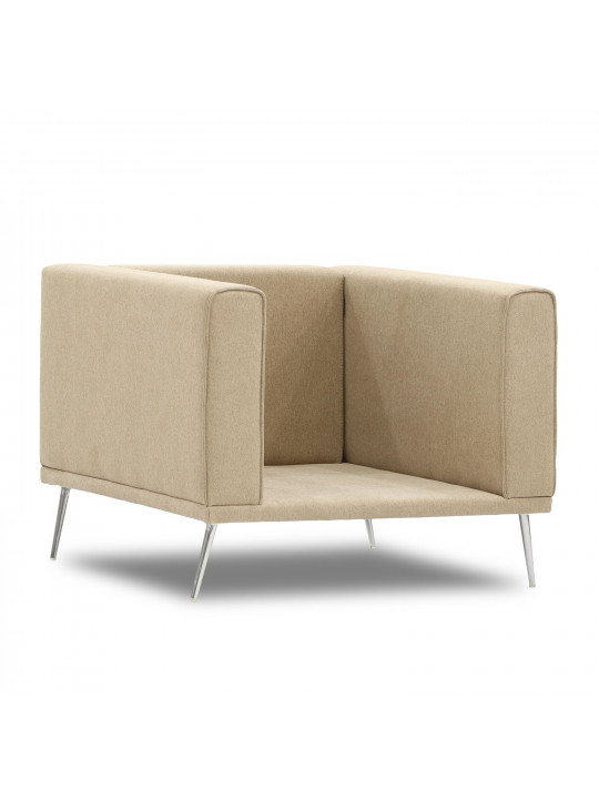 Кресло HOBEL ARMANDO 1 STR CHROM 18SM/BEIGE SCANDI 4 (1) 
