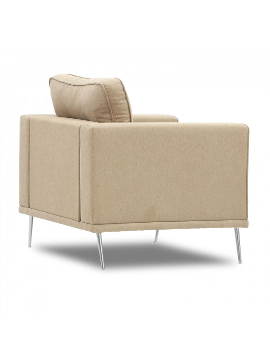 Кресло HOBEL ARMANDO 1 STR CHROM 18SM/BEIGE SCANDI 4 (1) 