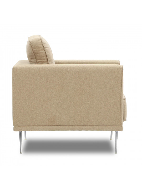 Кресло HOBEL ARMANDO 1 STR CHROM 18SM/BEIGE SCANDI 4 (1) 