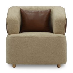 Кресло HOBEL MANHATTAN HONEY PHANTOM 6 /LIGHT BROWN BONCUK 6 (1) 