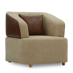 Кресло HOBEL MANHATTAN HONEY PHANTOM 6 /LIGHT BROWN BONCUK 6 (1) 