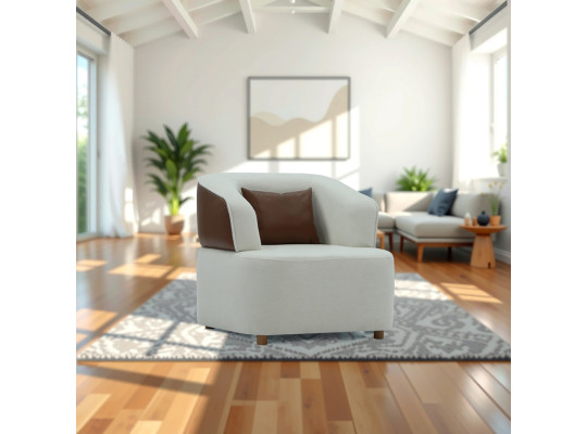 Armchair HOBEL MANHATTAN HONEY PHANTOM 6 /WHITE BONCUK 2 (1) 