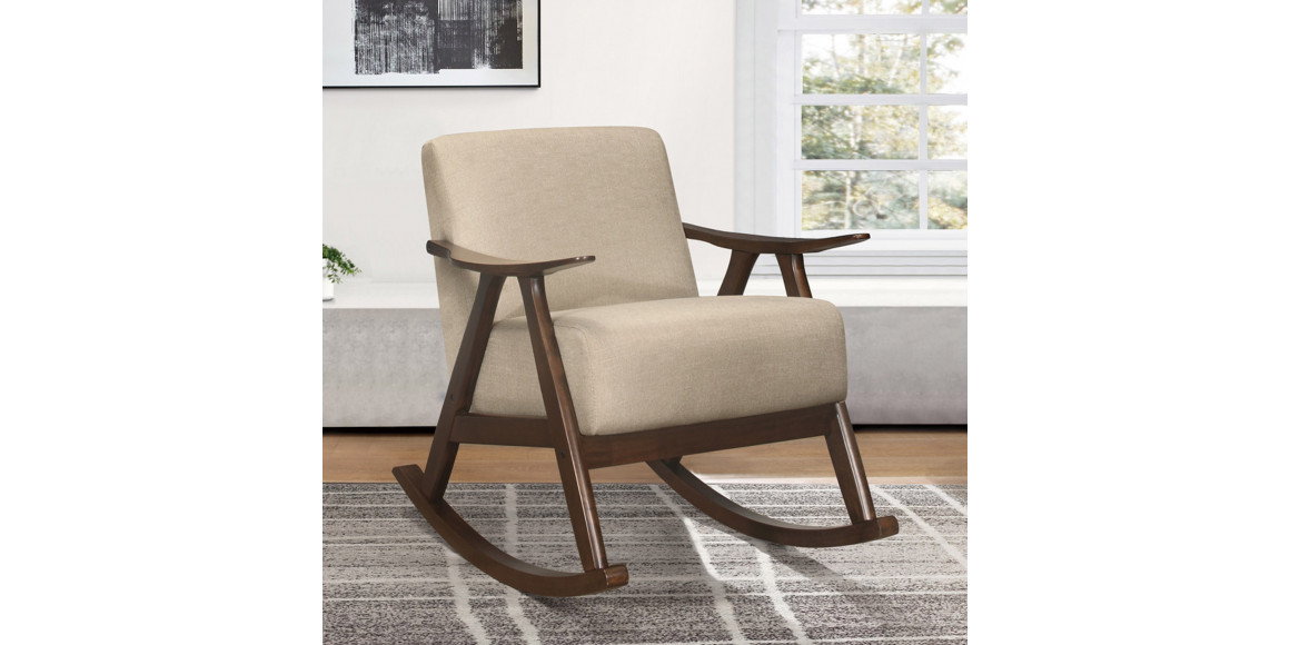 Кресло HOMELEGANCE BASTION 1034BR-1 ROCKING CHAIR BEIGE (1) 
