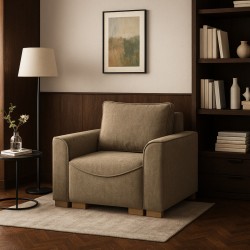 Кресло HOBEL BELONA 1  F/R LIGHT BROWN BONCUK 7 (3) 