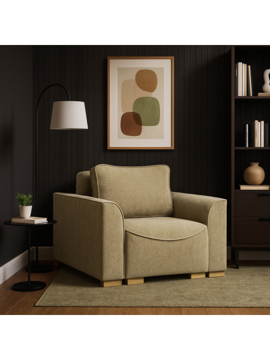 Բազկաթոռ HOBEL BELONA 1 STR LIGHT BROWN BONCUK 6/CREAM INFINITY 103 (3) 