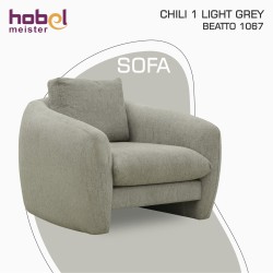 Кресло HOBEL CHILI 1 LIGHT GREY BEATTO 1067 (1) 