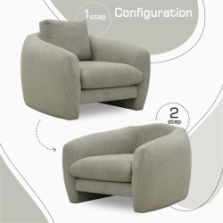 Кресло HOBEL CHILI 1 LIGHT GREY BEATTO 1067 (1) 