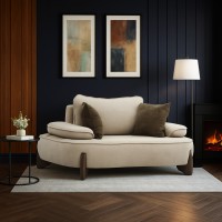 Բազկաթոռ HOBEL DANIA 1 STR OAK CREAM BONCUK 4/ BROWN BELLA 6 (2) 