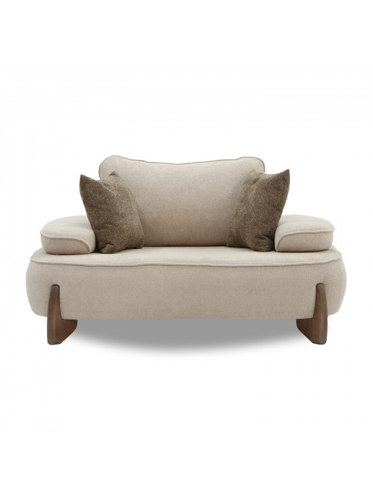 Բազկաթոռ HOBEL DANIA 1 STR CREAM BONCUK 4/ BROWN BEATTO 1012 (1) 