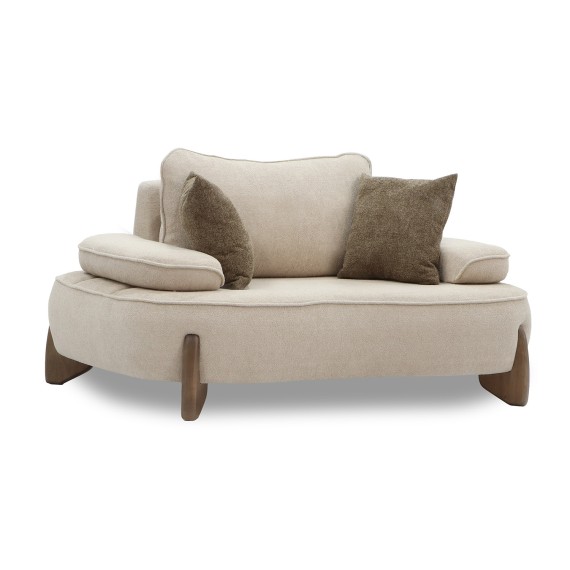 Բազկաթոռ HOBEL DANIA 1 STR OAK CREAM BONCUK 4/ BROWN BELLA 6 (2) 