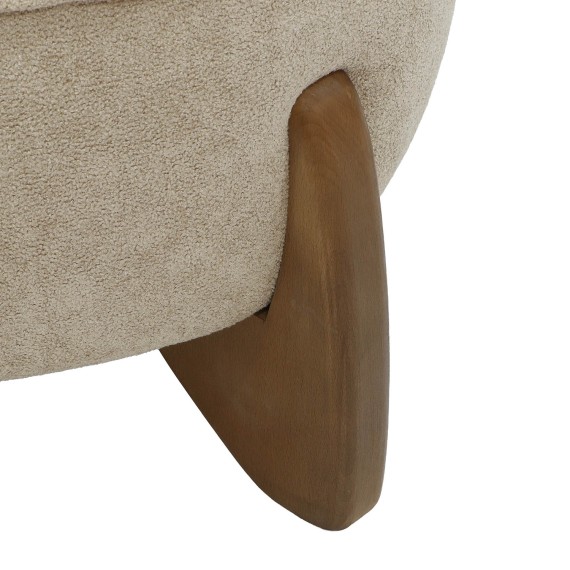 Armchair HOBEL DANIA POUFIK OAK CREAM BONCUK 4/ BROWN BELLA 6 (2) 
