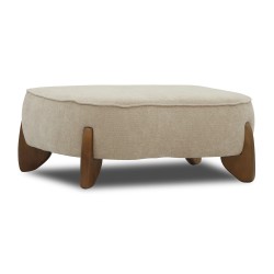Кресло HOBEL DANIA POUFIK OAK CREAM BONCUK 4/ BROWN BELLA 6 (2) 
