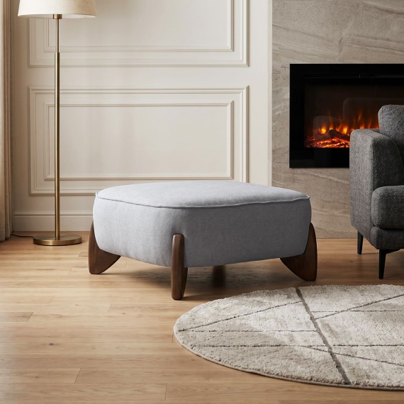 Armchair HOBEL DANIA POUFIK OAK LIGHT GREY BONCUK 18/ DARK GREY BELLA 14 (2) 