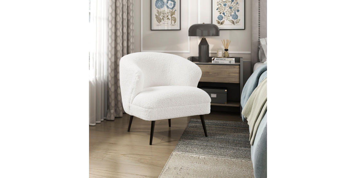 Armchair HOMELEGANCE SAMARA 1250F1S WHITE (1) 