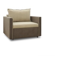 Кресло HOBEL SCALA/F BEIGE LEONARDO 3/ BROWN LEONARDO 6 (3) 