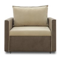 Кресло HOBEL SCALA/F BEIGE LEONARDO 3/ BROWN LEONARDO 6 (3) 