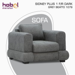 Кресло HOBEL SIDNEY PLUS 1 F/R DARK GREY BEATTO 1079 (1) 