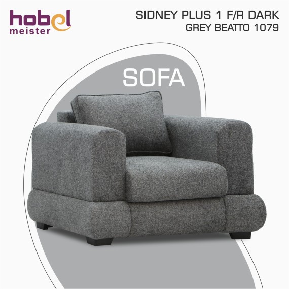 Кресло HOBEL SIDNEY PLUS 1 F/R DARK GREY BEATTO 1079 (1) 
