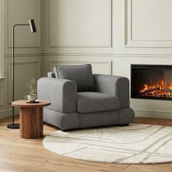 Кресло HOBEL SIDNEY PLUS 1 F/R DARK GREY BEATTO 1079 (1) 
