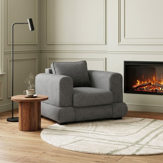 Кресло HOBEL SIDNEY PLUS 1 F/R DARK GREY BEATTO 1079 (1) 